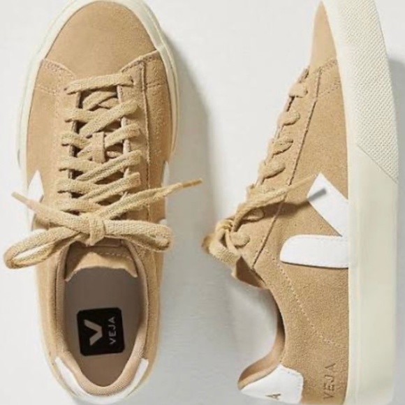 VEJA Dune White Suede Campo Sneakers - Picture 2 of 8